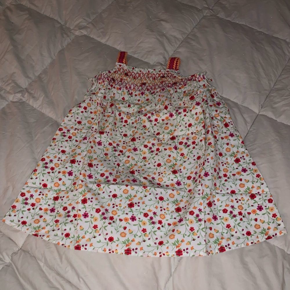 Floral Gymboree Yellow Maroon Pink Green Dress 2t